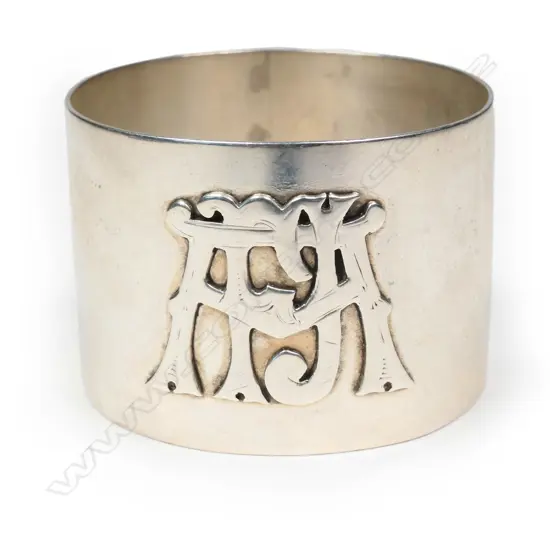 Samuel Drew (Whanganui) silver napkin ring,